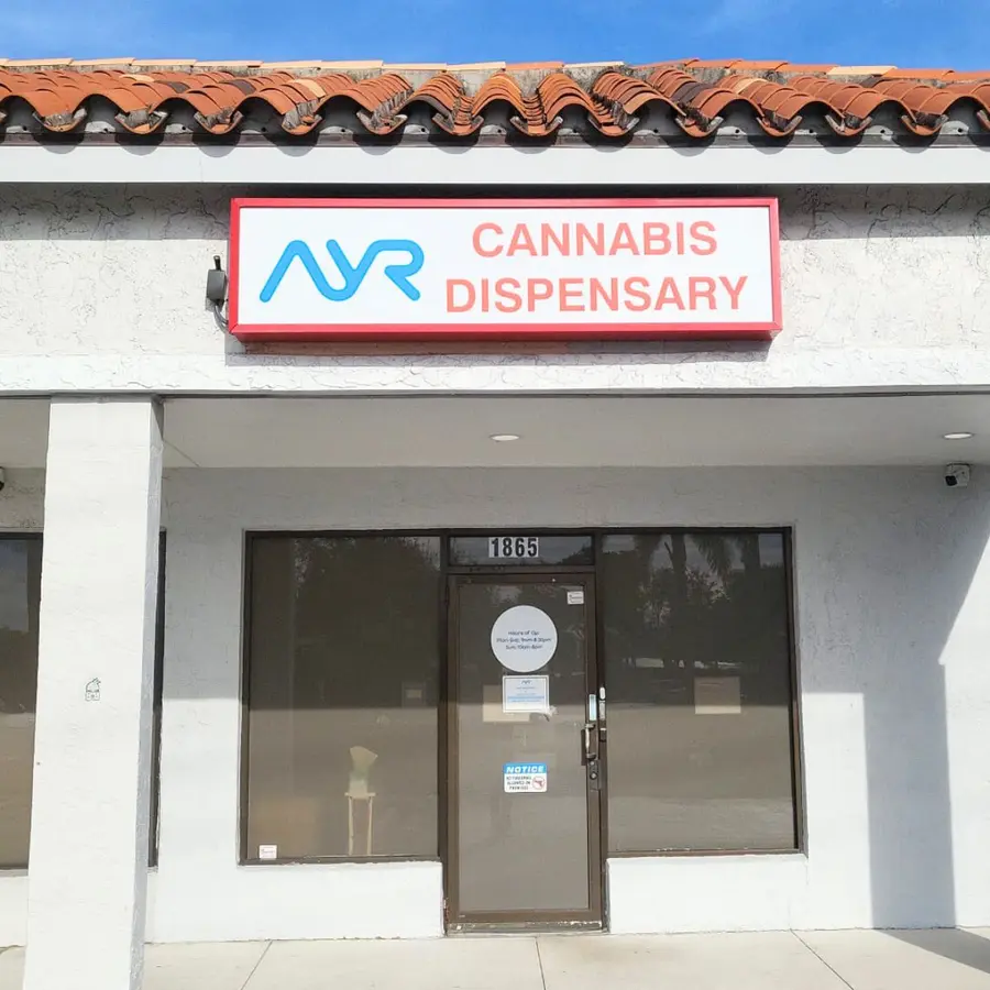 AYR cabinet sign on a storefront facade